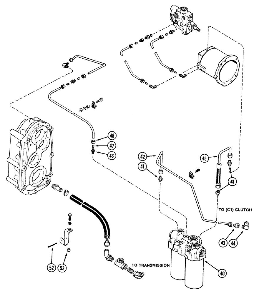 Схема запчастей Case IH 4694 - (8-284) - PTO HYDRAULICS AND LUBE TUBES (CONTD) (08) - HYDRAULICS