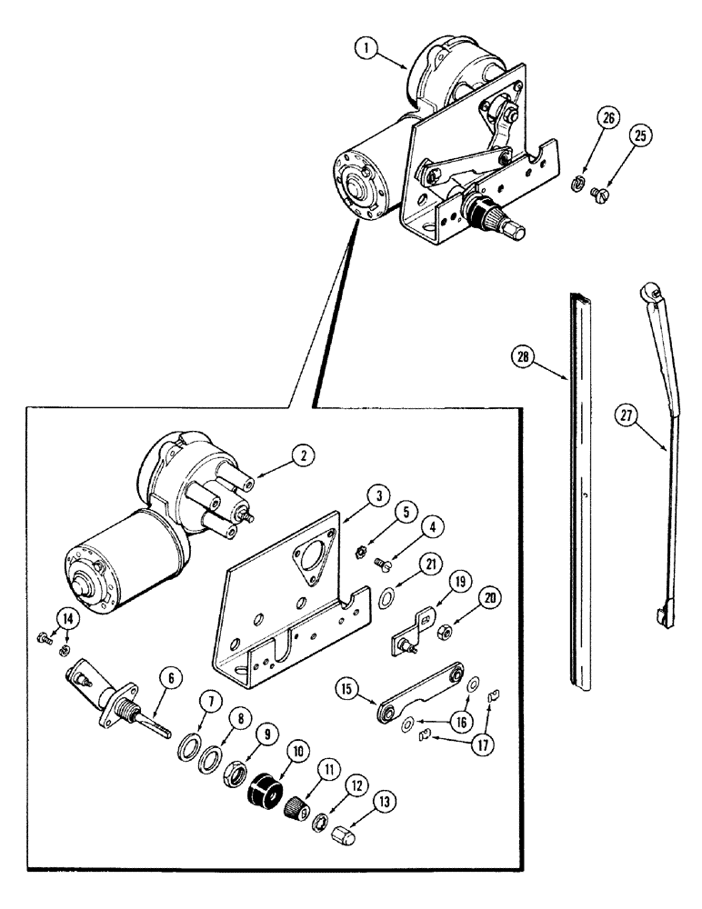 Схема запчастей Case IH 2394 - (9-144) - CAB, WINDSHIELD WIPER, AMERICAN BOSCH (09) - CHASSIS/ATTACHMENTS