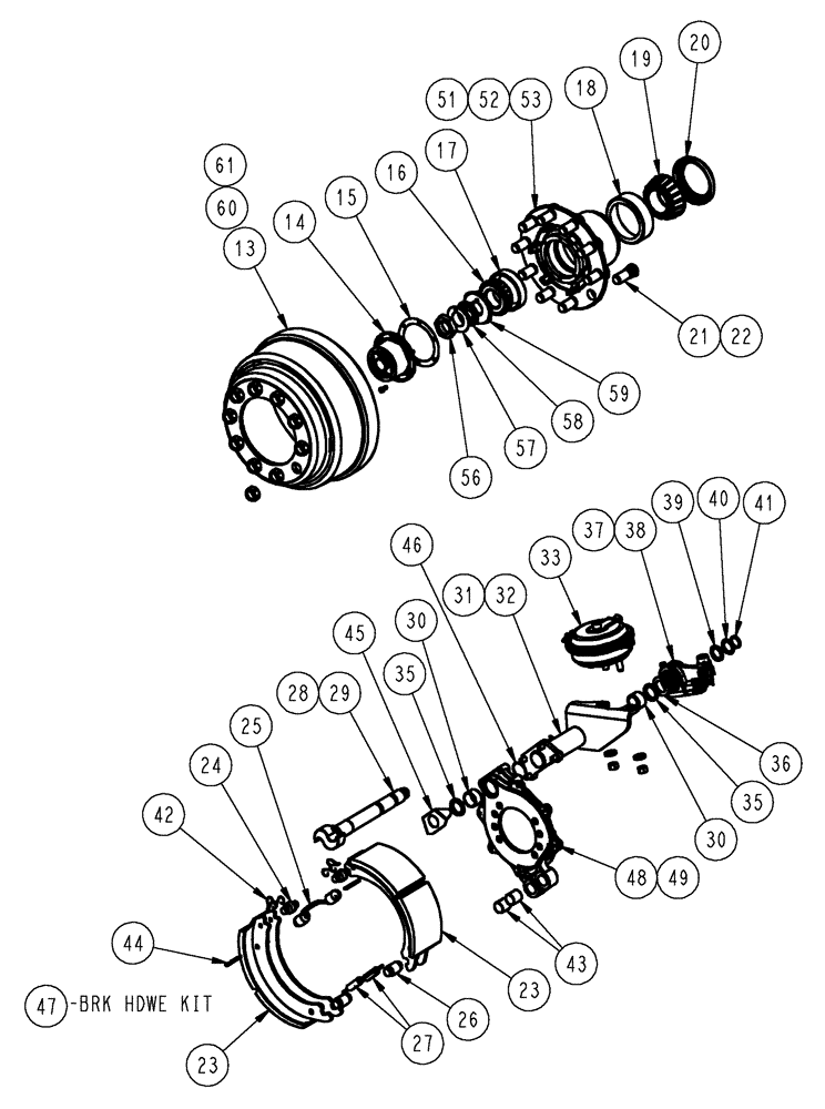 Схема запчастей Case IH TITAN 4520 - (04-003[02]) - AXLE FRONT STEER, ASSY Frame & Suspension