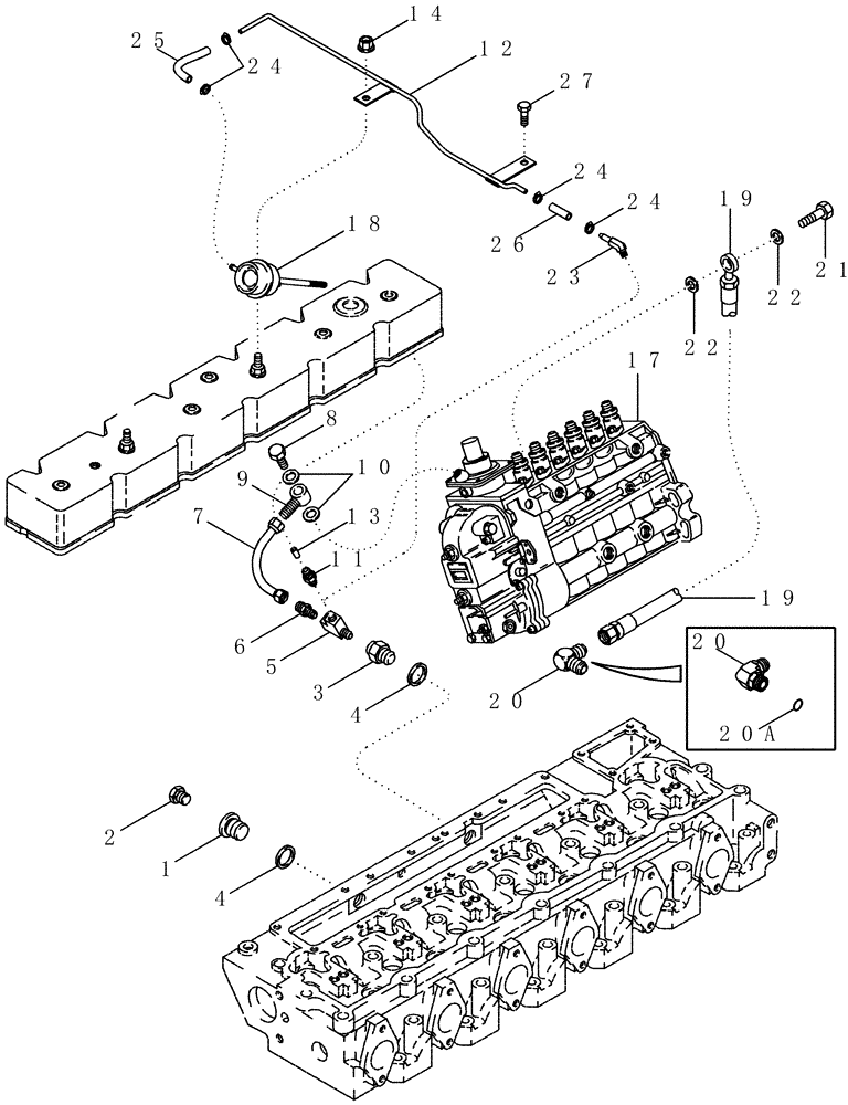 Схема запчастей Case IH 2377 - (03-03) - ANEROID AND WASTEGATE SYSTEM (02) - FUEL SYSTEM