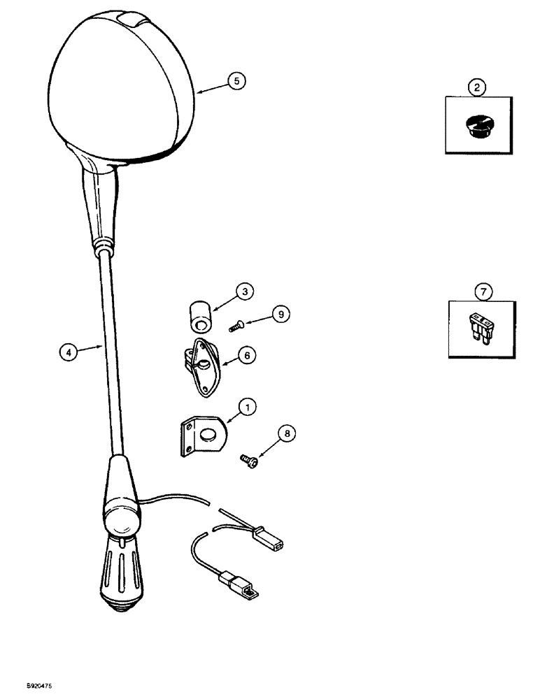 Схема запчастей Case IH 1800 - (4-36) - CAB SPOTLAMP (06) - ELECTRICAL SYSTEMS