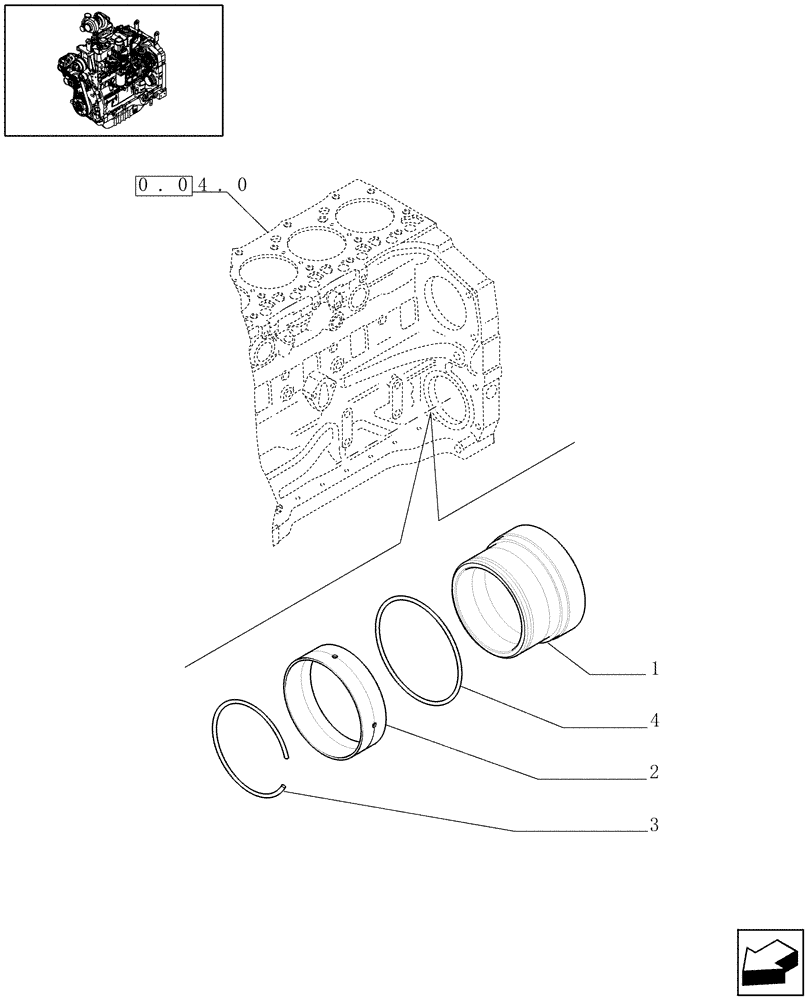 Схема запчастей Case IH MXU130 - (0.35.0) - POWER TAKE OFF (01) - ENGINE