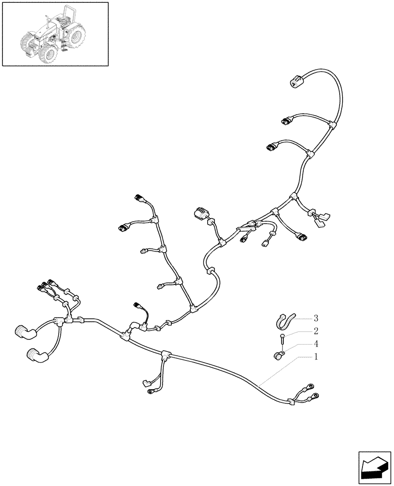 Схема запчастей Case IH MXU110 - (1.75.4[03]) - FRONT CONDUCTOR (06) - ELECTRICAL SYSTEMS