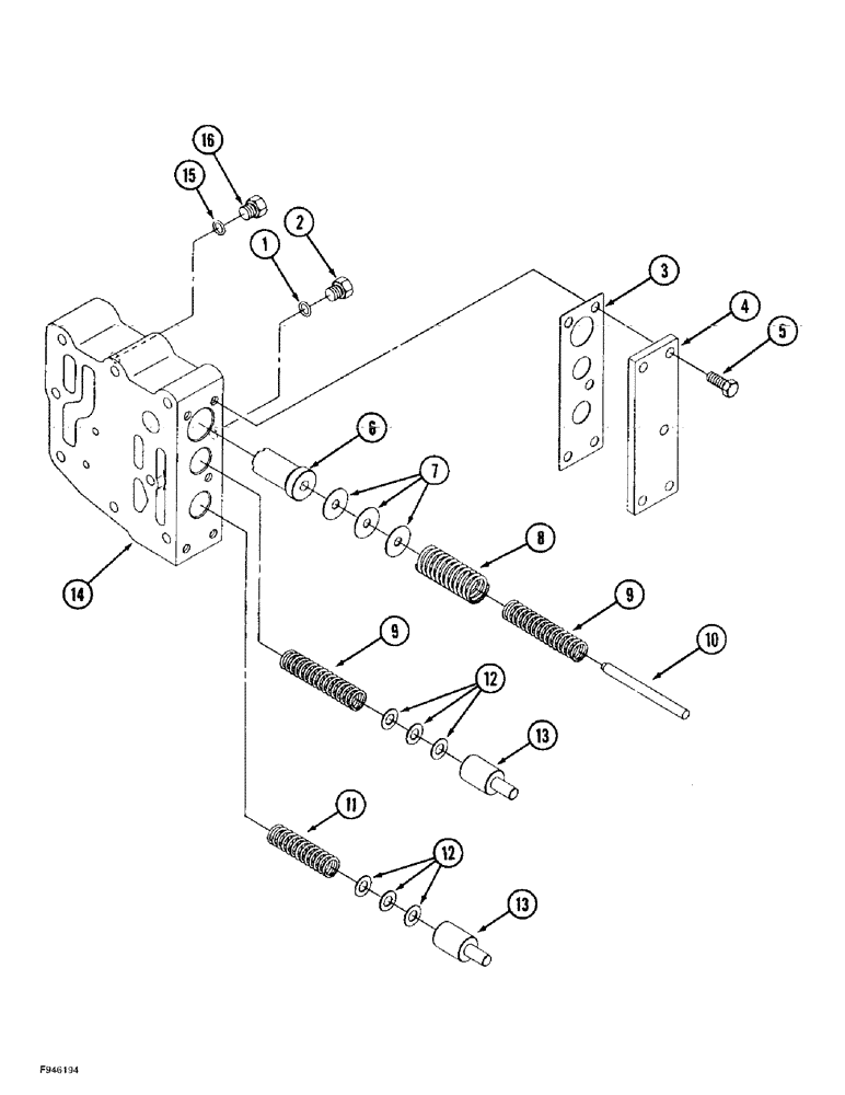 Схема запчастей Case IH 9380 - (6-060) - 12 SPEED SYNCHROSHIFT TRANSMISSION ASSEMBLY, REGULATOR VALVE (06) - POWER TRAIN