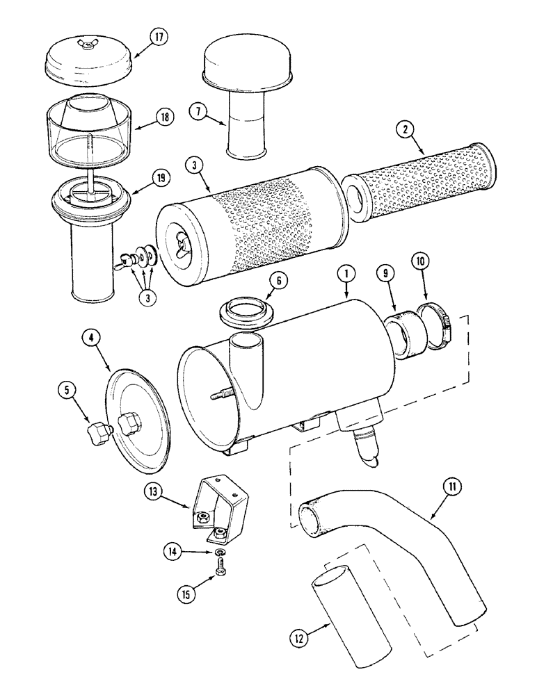 Схема запчастей Case IH 1294 - (2-06) - AIR CLEANER (02) - ENGINE