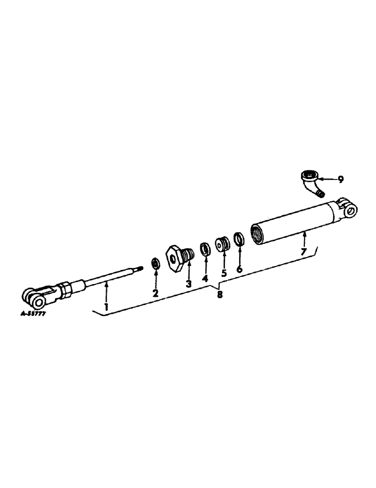 Схема запчастей Case IH 403 - (159) - HYDRAULIC PROPULSION CONTROL CYLINDER (35) - HYDRAULIC SYSTEMS