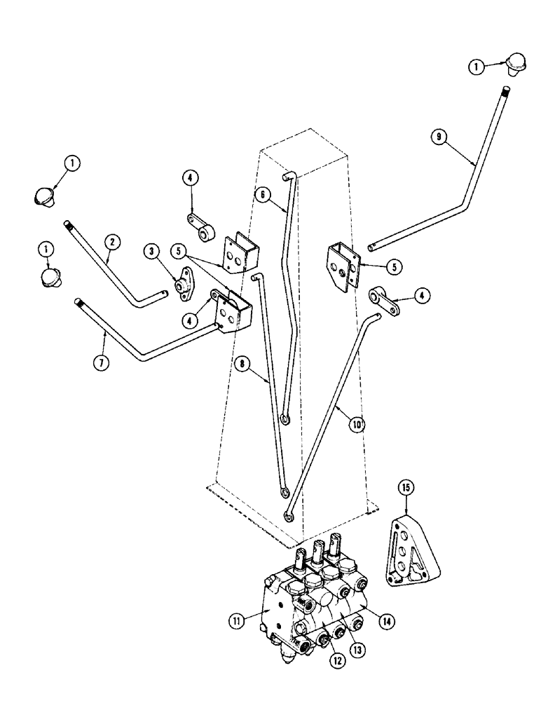 Схема запчастей Case IH 960 - (04) - HYDRAULIC CONTROL LINKAGE (29) - HYDROSTATIC DRIVE