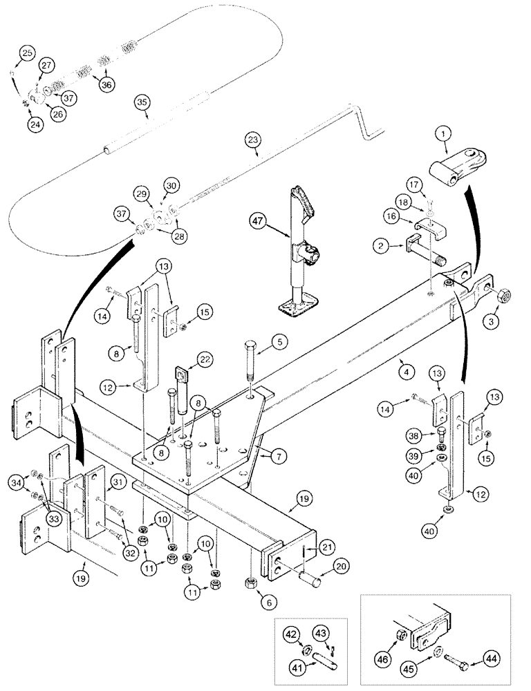 Схема запчастей Case IH 770 - (09-08) - HITCH, DISK HARROWS CODED D THROUGH J (09) - CHASSIS/ATTACHMENTS