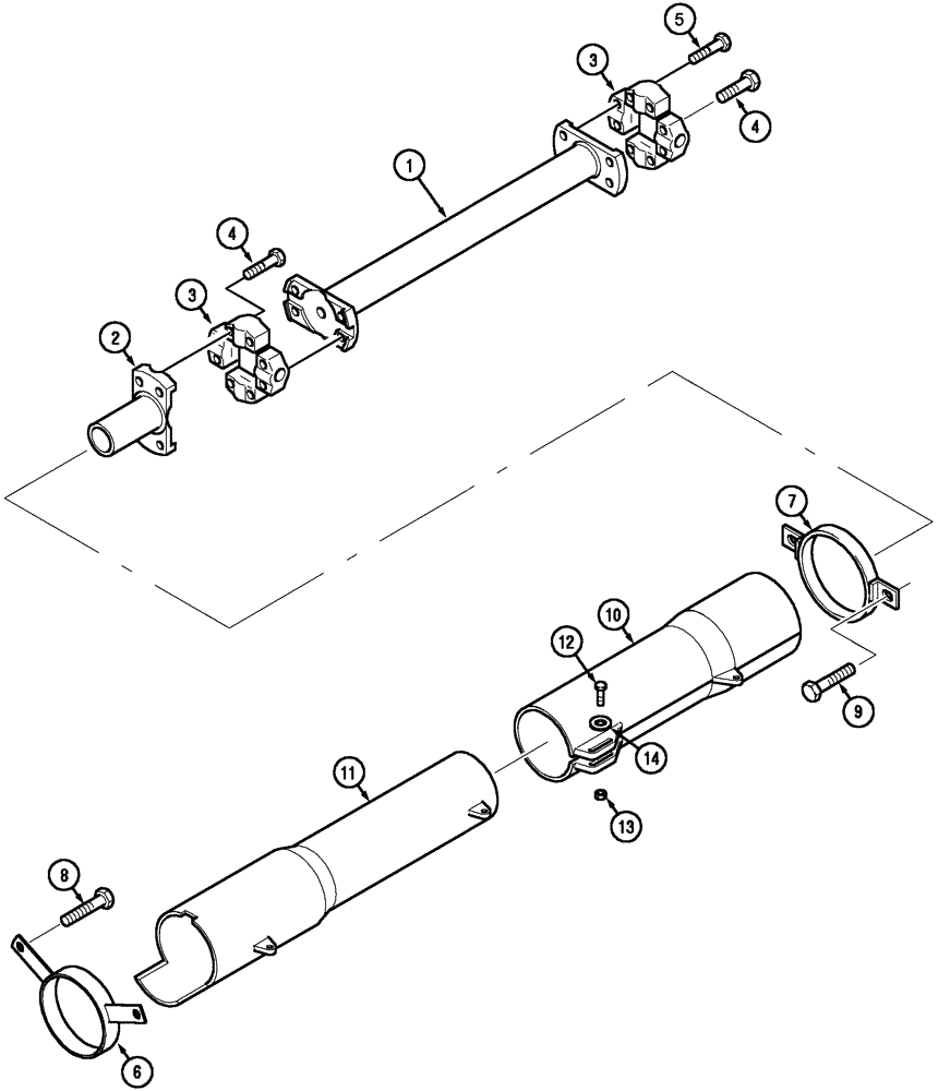 Схема запчастей Case IH MX80C - (05-12) - DRIVE SHAFT AND SHIELD (05) - STEERING