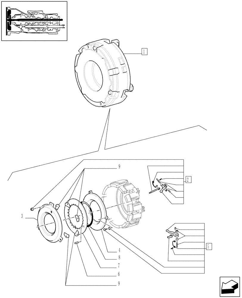 Схема запчастей Case IH JX1075N - (1.25.0/ A) - CLUTCH - BREAKDOWN - C4941 (03) - TRANSMISSION