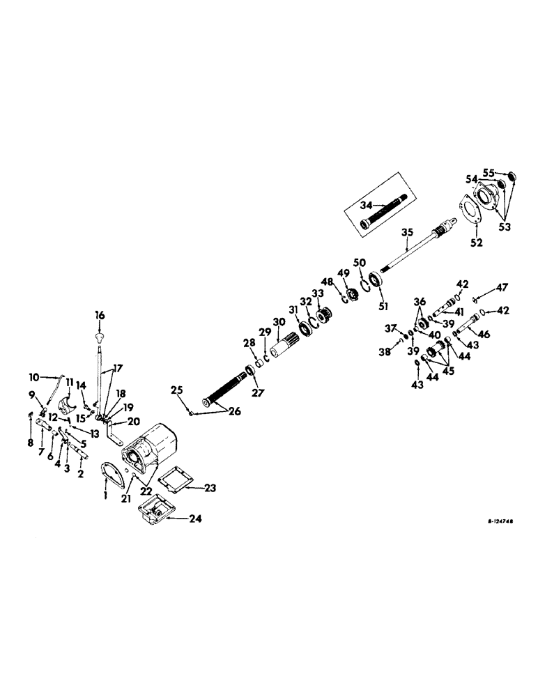 Схема запчастей Case IH 2404 - (064) - REAR FRAME AND DRIVING MECHANISMS, DUAL RANGE TRANSMISSION OR FORWARD AND REVERSE DRIVE Rear Frame & Driving Mechanisms