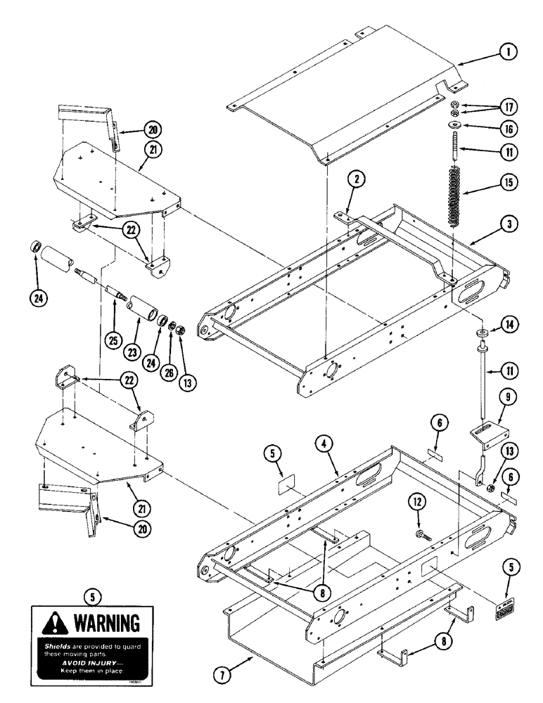 Схема запчастей Case IH 16 - (16) - ROLLER FRAMES 