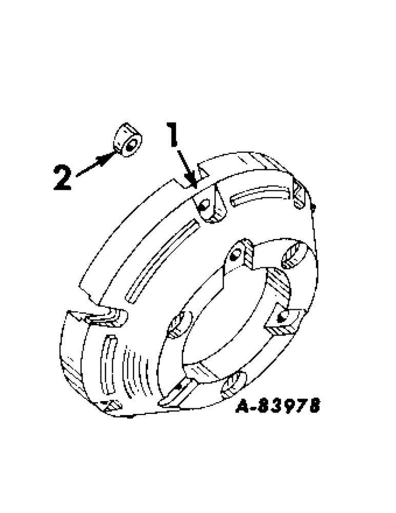 Схема запчастей Case IH B414 - (117) - WHEELS, REAR WHEEL WEIGHTS, ONE PIECE (11) - WHEELS