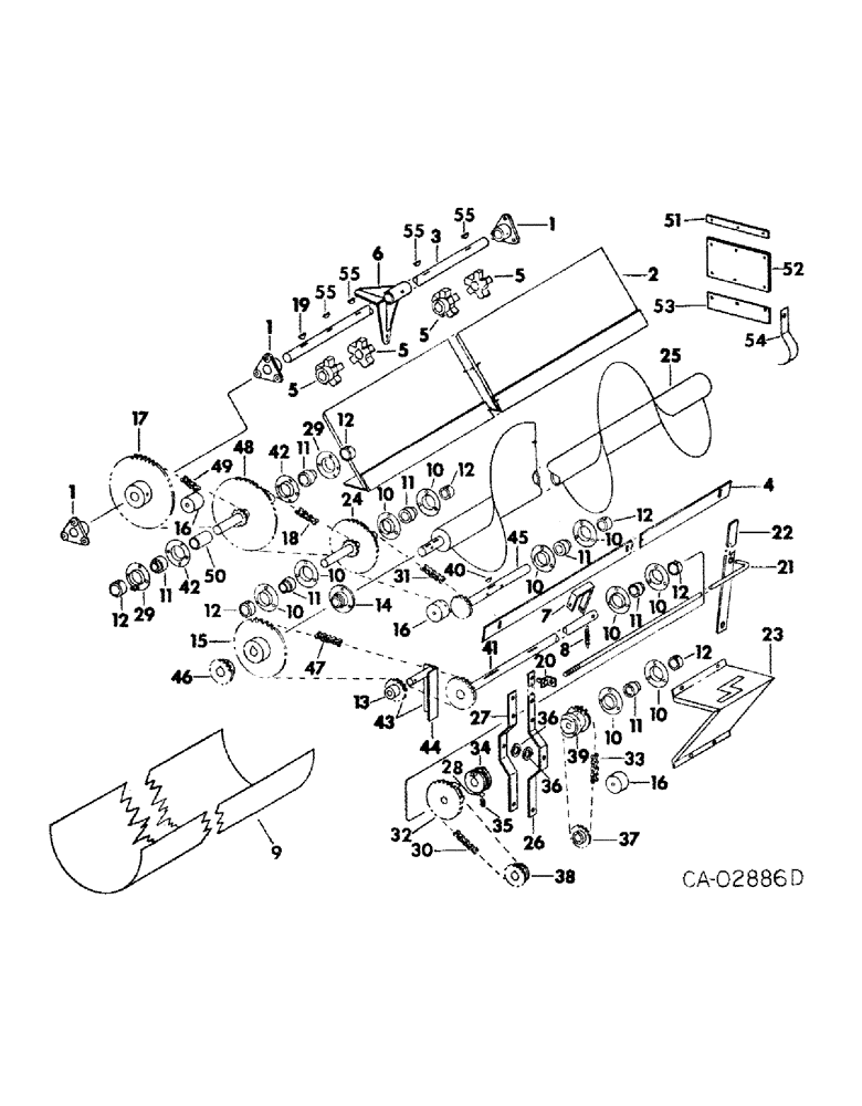 Схема запчастей Case IH 110 - (D-03) - AUGER AND CONNECTIONS 