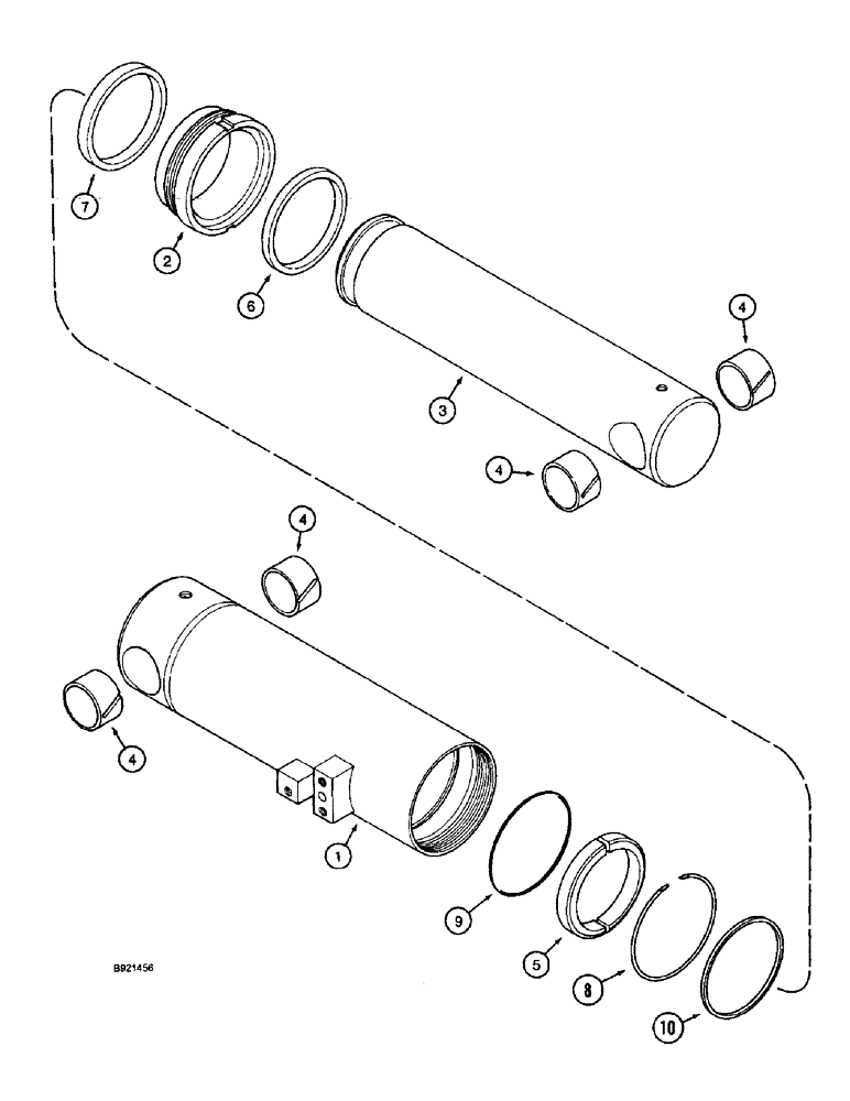 Схема запчастей Case IH 2055 - (8-42) - DRUM LIFT CYLINDER (07) - HYDRAULICS