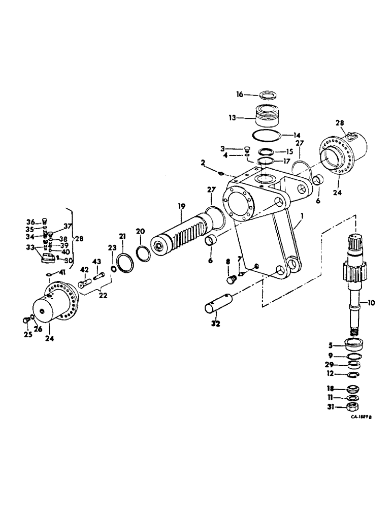 Схема запчастей Case IH 454 - (17-14) - MOUNTED EQUIPMENT, SWING MECHANISM Mounted Equipment