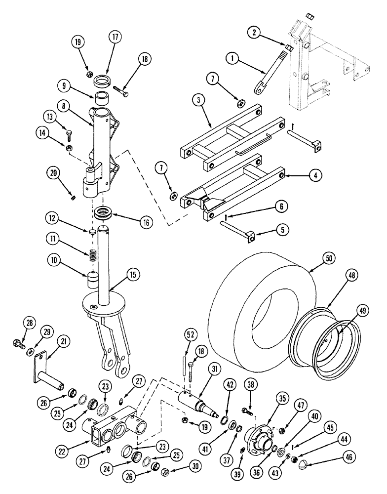 Схема запчастей Case IH NFX - (9-24) - CASTER WHEEL ASSEMBLY - DUAL, MAIN FRAMES AND WING FRAMES (09) - CHASSIS