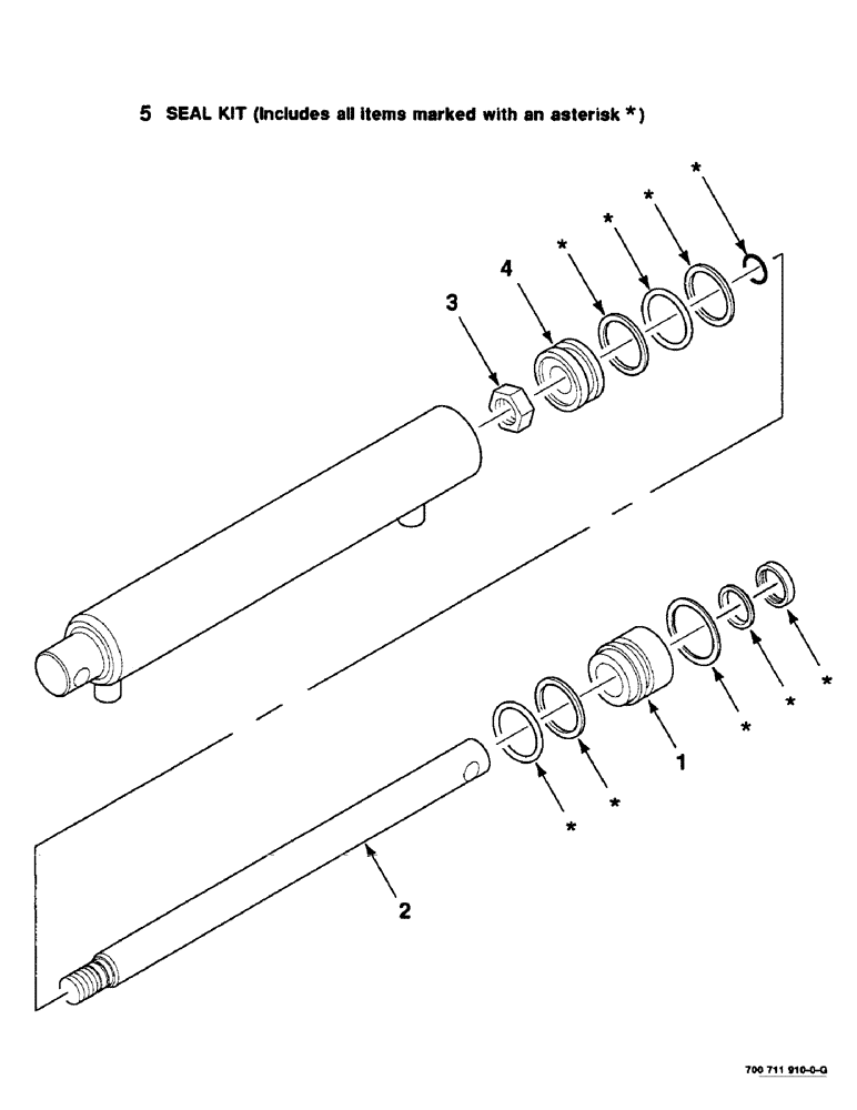 Схема запчастей Case IH 8465 - (8-12) - HYDRAULIC CYLINDER ASSEMBLY, CLUTCH, 700711910 HYDRAULIC CYLINDER COMPLETE, 2" BORE X 4" STROKE (07) - HYDRAULICS