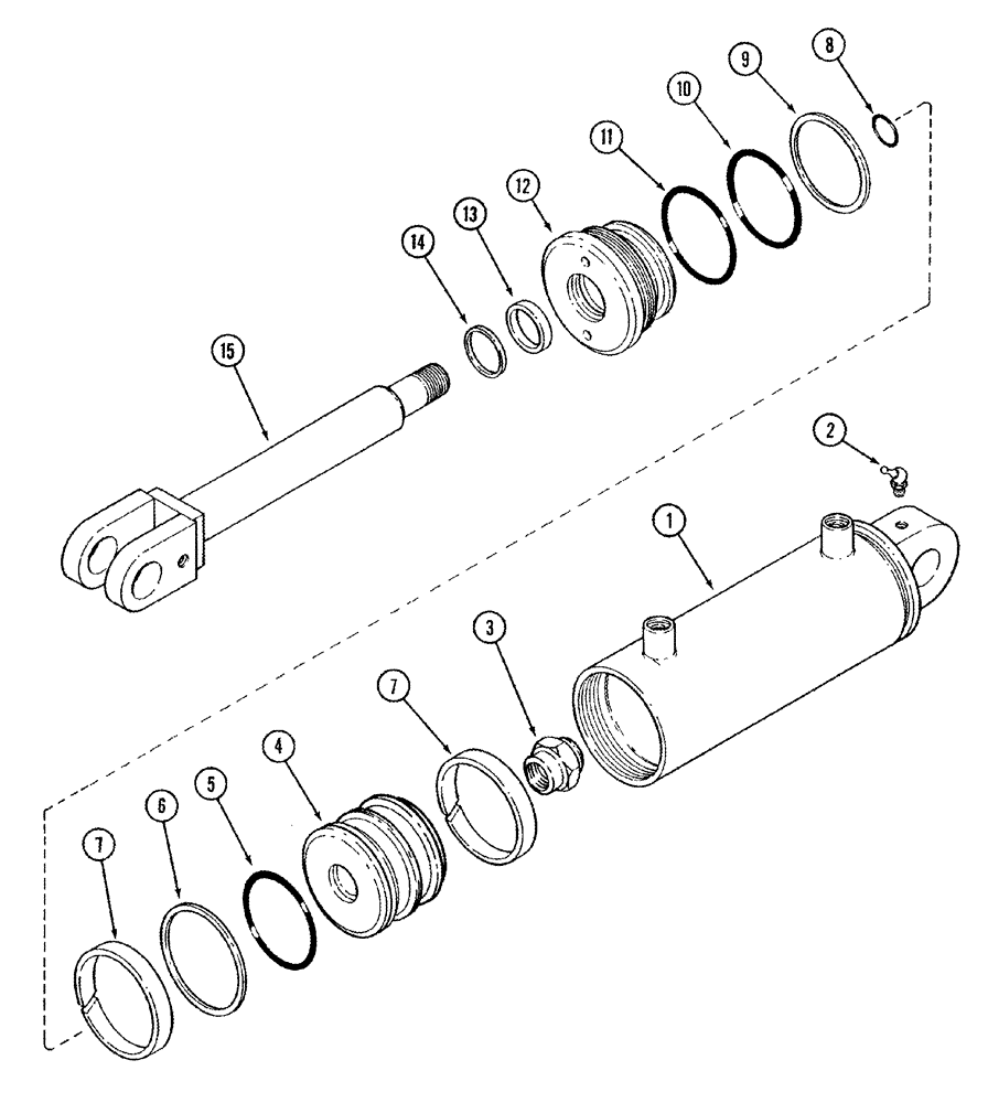 Схема запчастей Case IH STX325 - (08-37) - CYLINDER ASSEMBLY - THREE POINT HITCH (08) - HYDRAULICS