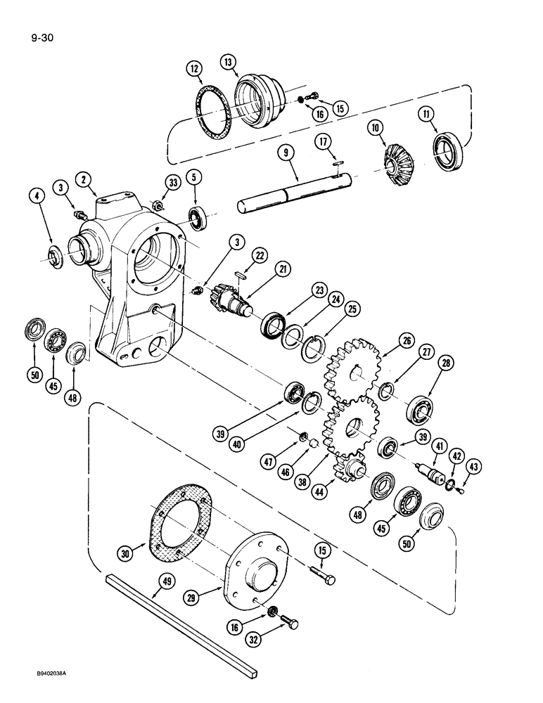 Схема запчастей Case IH 3205 - (9-30) - ZA527934 GEARBOX (09) - CHASSIS/ATTACHMENTS