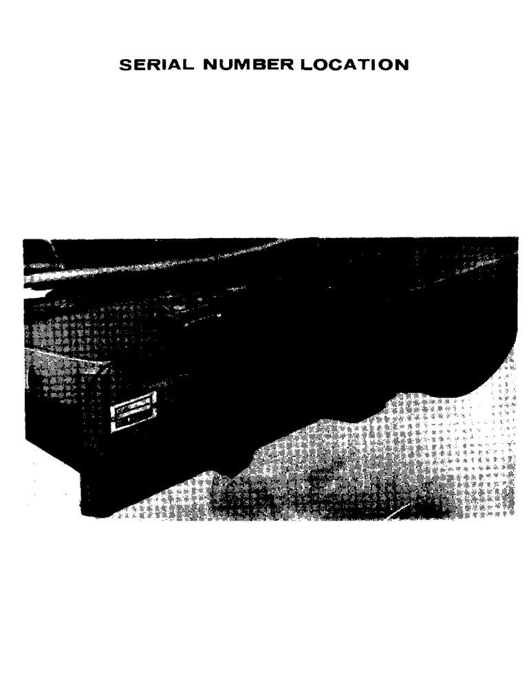 Схема запчастей Case IH 475 - (02) - CASE 475-555 WINDROWER, SERIAL NUMBER LOCATION 