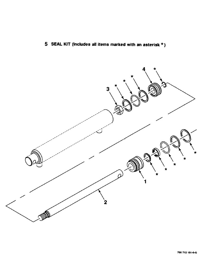 Схема запчастей Case IH 8455T - (8-12) - HYDRAULIC CYLINDER ASSEMBLY, TENSIONR AND KICKER, 700712161 HYD. CYL. COMPLETE, 2" BORE X 12" STROKE (07) - HYDRAULICS