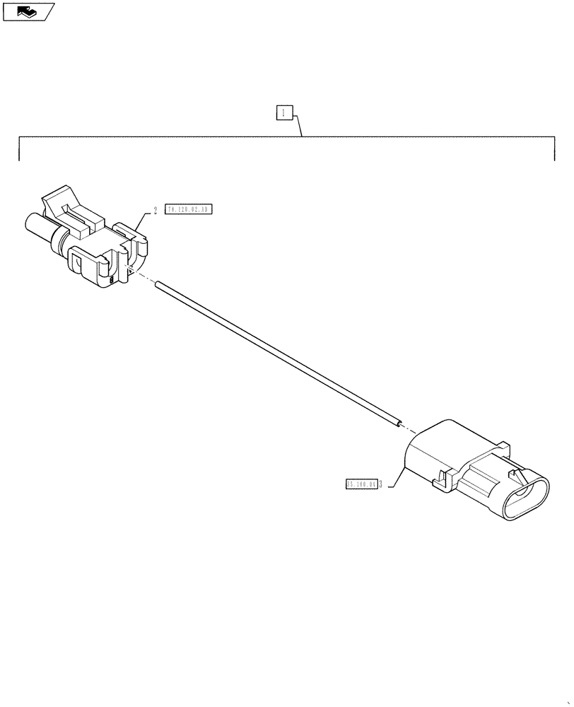 Схема запчастей Case IH 610 - (55.100.10) - FOAM MARKER EXTENSION HARNESS (55) - ELECTRICAL SYSTEMS