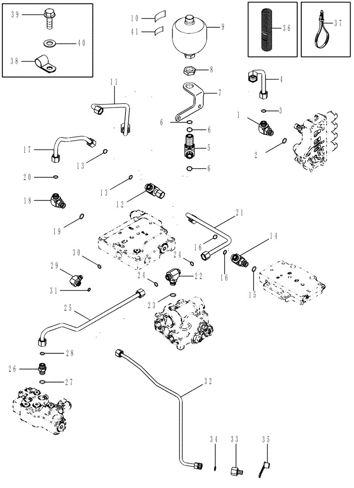 Схема запчастей Case IH MAGNUM 245 - (08-07) - HYDRAULIC SYSTEM - REGULATED PRESSURE (08) - HYDRAULICS