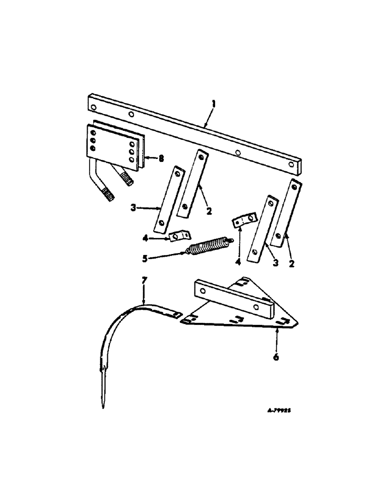 Схема запчастей Case IH 56-SERIES - (N-66[A]) - SPRING TOOTH TILLAGE ATTACHMENT FOR 2 & 4-ROW PLANTERS, ONE PER ROW 