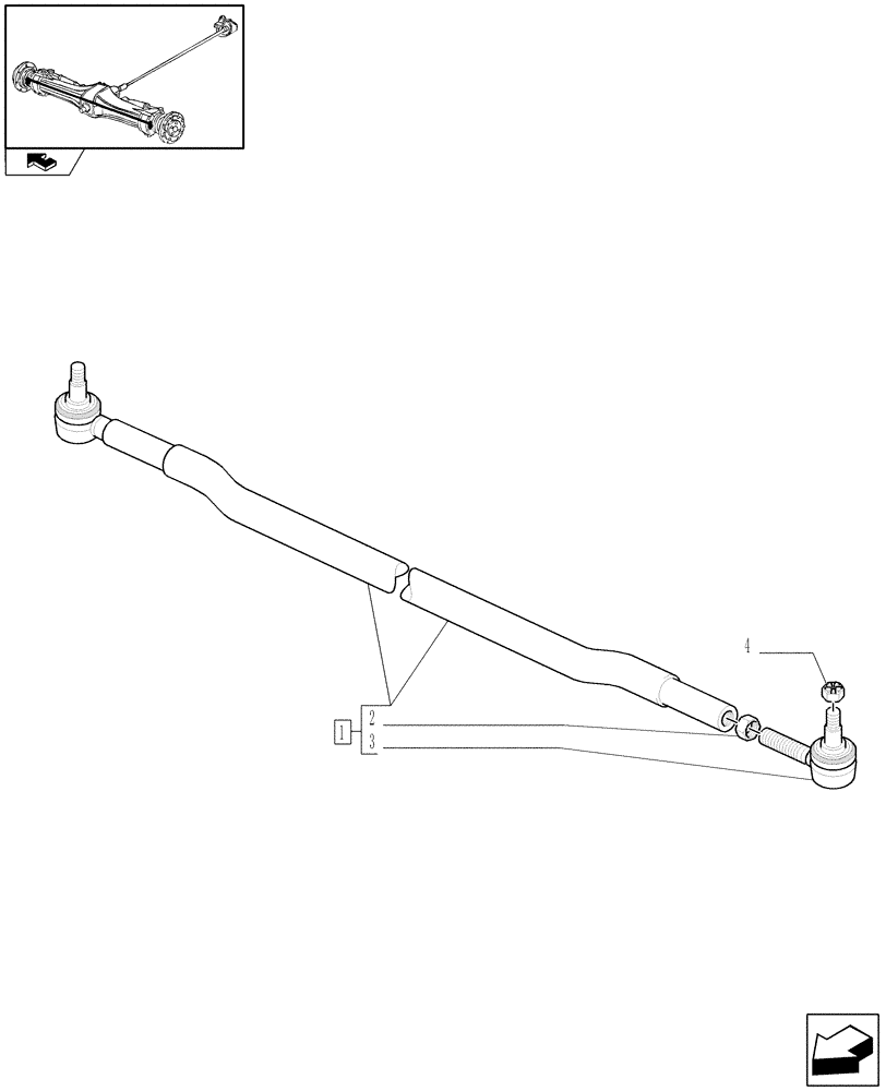 Схема запчастей Case IH PUMA 225 - (1.40.0/04) - FRONT AXLE - LINK (04) - FRONT AXLE & STEERING