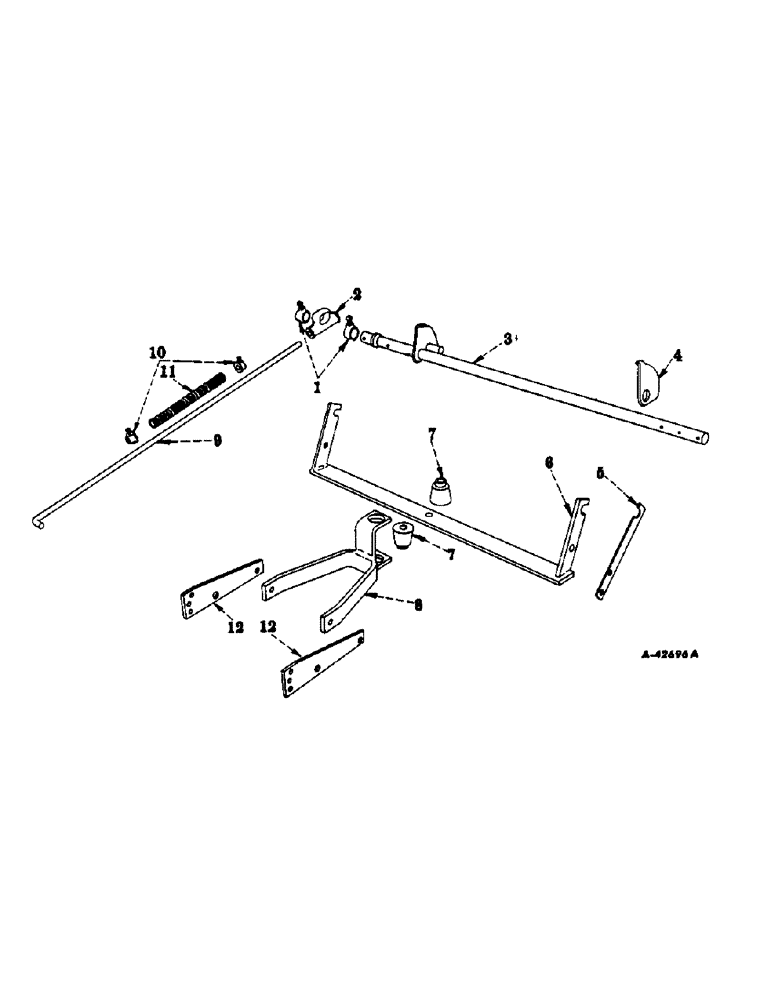 Схема запчастей Case IH 184 - (A-08) - PLANTER ATTACHING UNIT, 184 PLANTER 