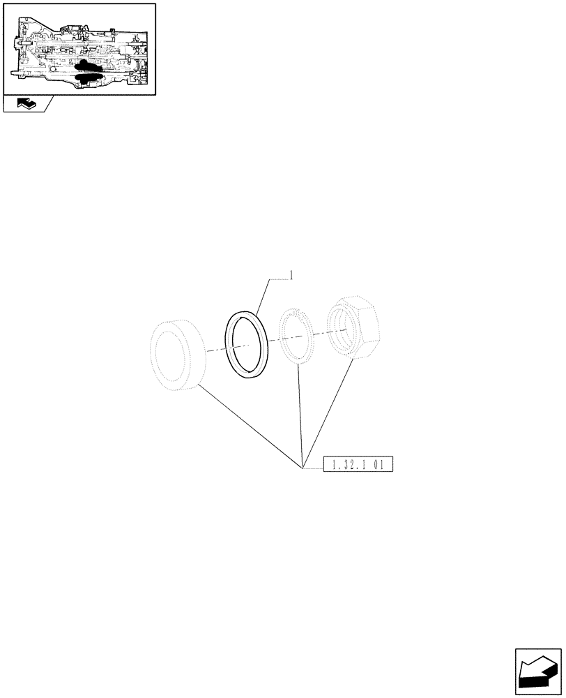 Схема запчастей Case IH PUMA 165 - (1.32.1[05]) - CENTRAL REDUCTION GEARS - SHIMS (03) - TRANSMISSION