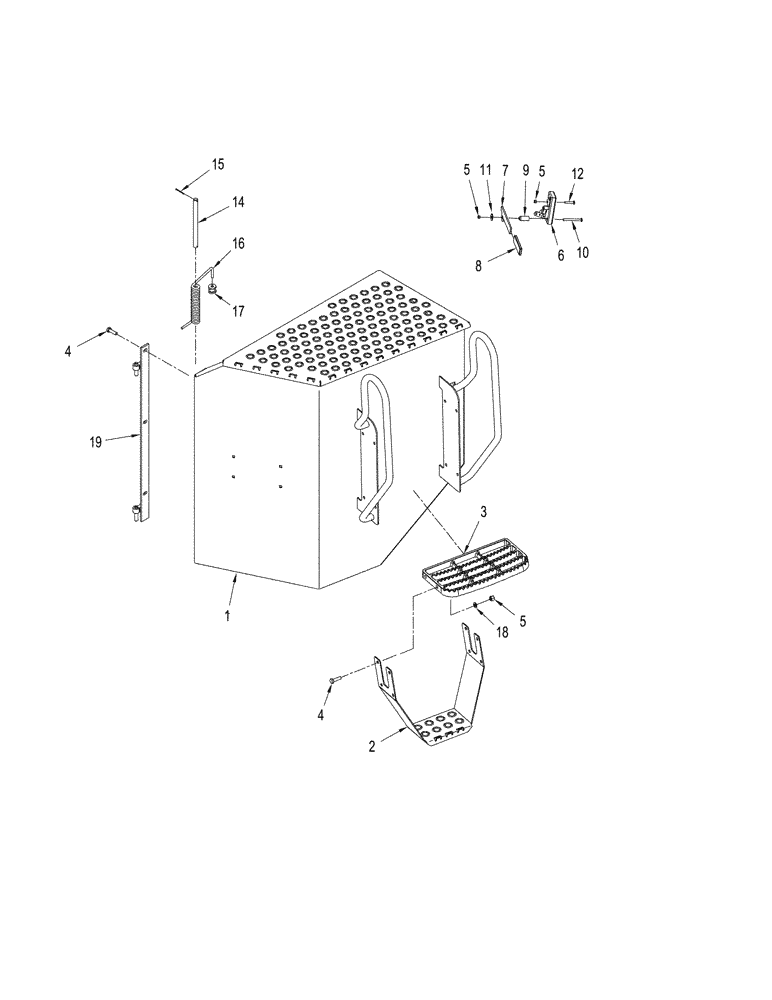 Схема запчастей Case IH STX450 - (09-34) - BATTERY DOOR ASSEMBLY, QUADTRAC TRACTOR (09) - CHASSIS