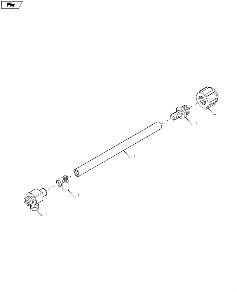 Схема запчастей Case IH 4420 - (03-049) - OIL DRAIN KIT (01) - ENGINE