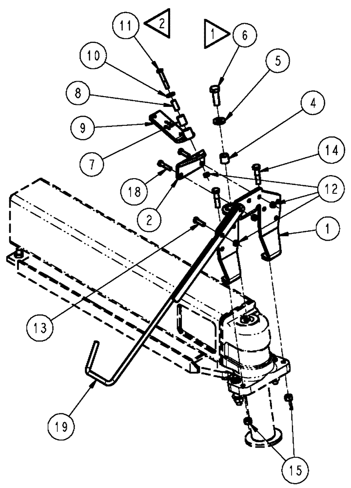 Схема запчастей Case IH SPX4410 - (04-007) - PIVOT HOSE MOUNT ASSEMBLY, LR Suspension & Frame