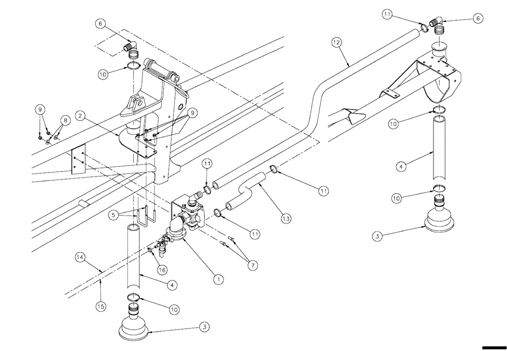 Схема запчастей Case IH SPX4260 - (11-016) - FOAMER 60-80, RIGHT DROP GROUP Options