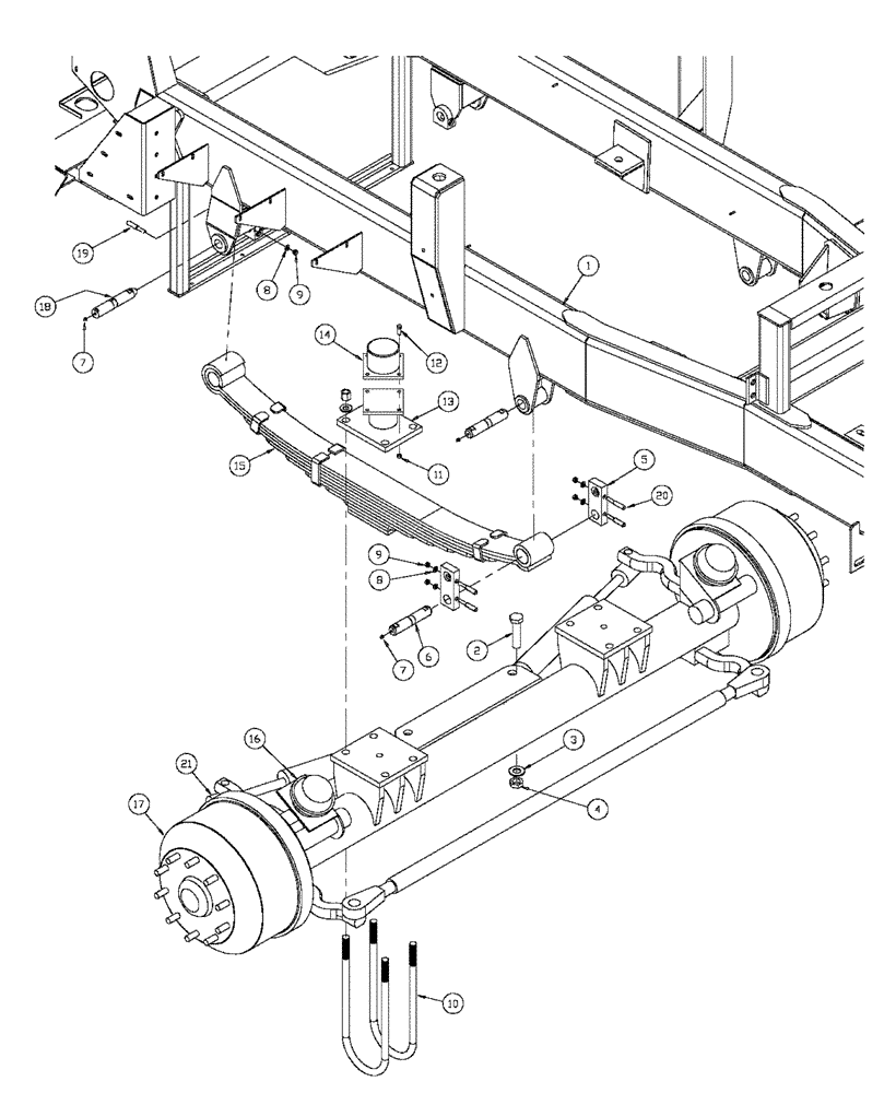 Схема запчастей Case IH 4375 - (04-001) - FRONT AXLE ASSEMBLY Frame & Suspension