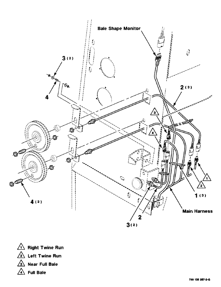 Схема запчастей Case IH RS451 - (4-08) - ELECTRICAL ASSEMBLY, TWINE RUN AND BALE SWITCH (06) - ELECTRICAL