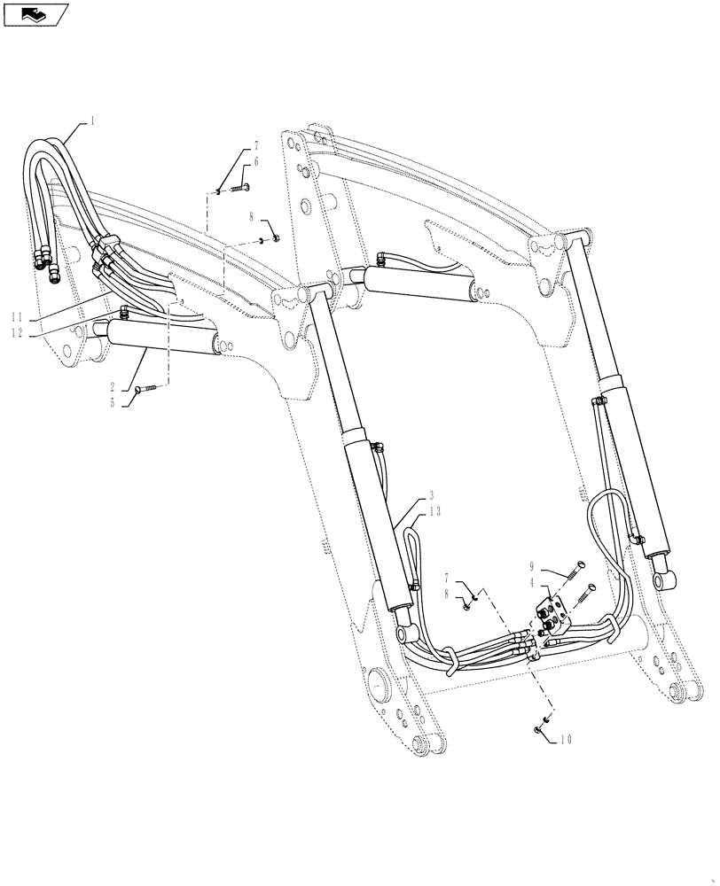 Схема запчастей Case IH L580 - (35.204.01[03]) - HYDRAULICS, L560 MSL, L560 NSL, L570 MSL, L570 NSL, L580 MSL, L580 NSL (35) - HYDRAULIC SYSTEMS