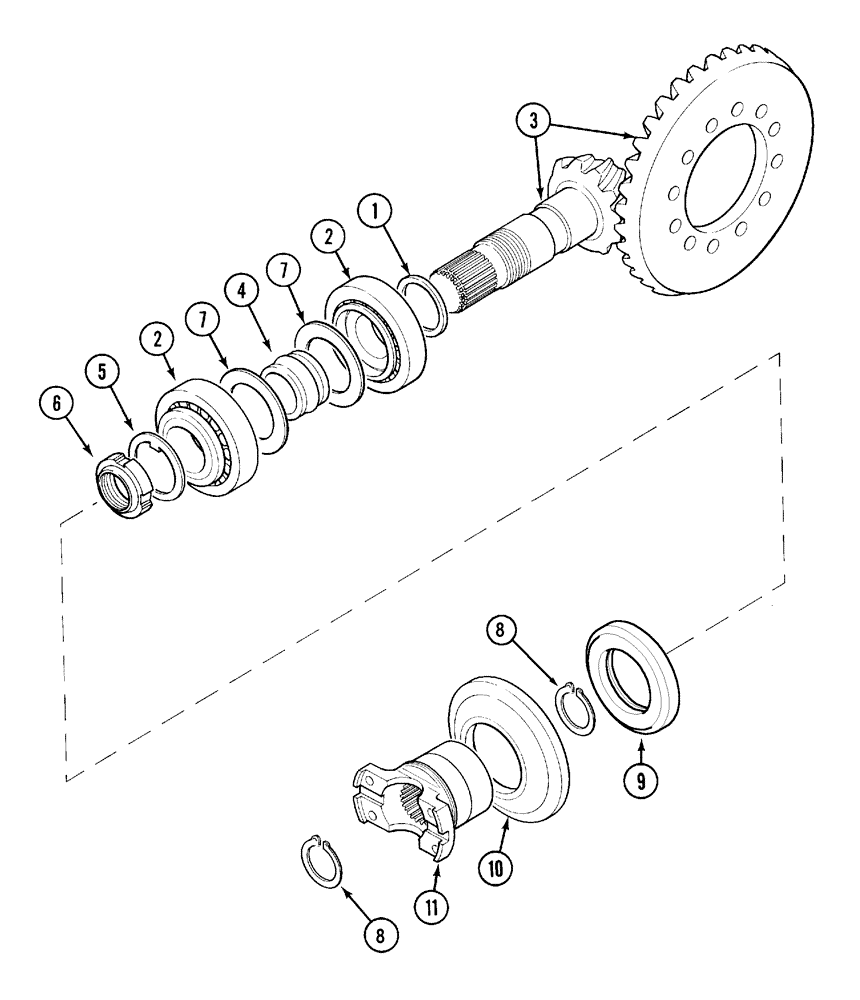 Схема запчастей Case IH MX170 - (05-25) - DRIVE BEVEL GEAR (25) - FRONT AXLE SYSTEM