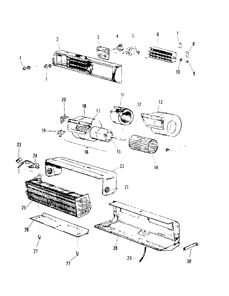 Схема запчастей Case IH STEIGER - (03-04) - AIR CONDITIONER ASSEMBLY - SERIES I (03) - Climate Control