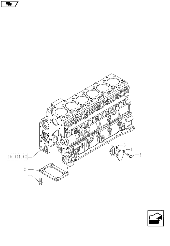 Схема запчастей Case IH MAGNUM 180 - (10.254.02) - CYLINDER BLOCK, STIFFENER (10) - ENGINE