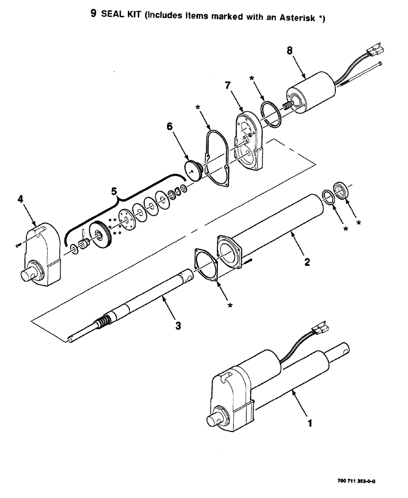 Схема запчастей Case IH 8420 - (09-16) - ACTUATOR ASSEMBLY Decals & Attachments