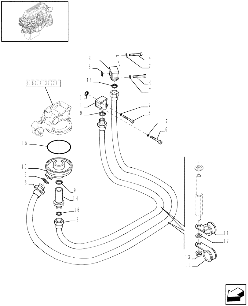 Схема запчастей Case IH AFX8010 - (B.30.A.37[1]) - AIR DELIVERY PIPES (504032686) B - Power Production