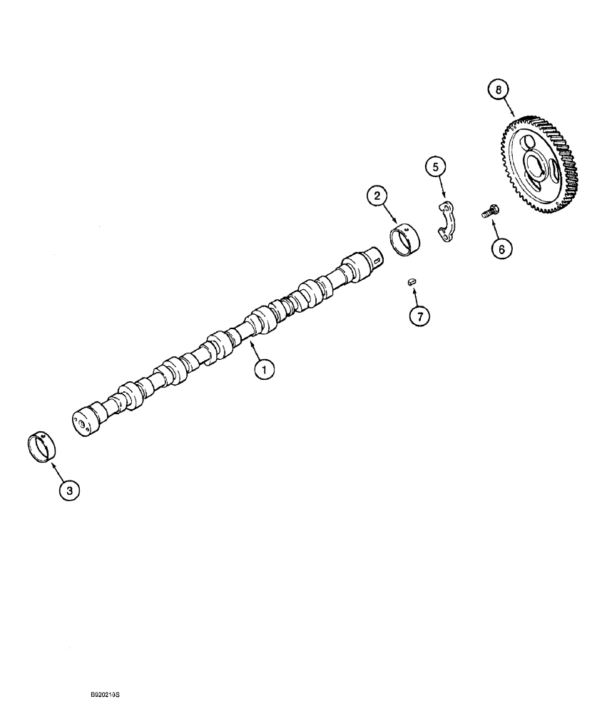 Схема запчастей Case IH SPX3185 - (03-030) - ENGINE - CAMSHAFT (01) - ENGINE