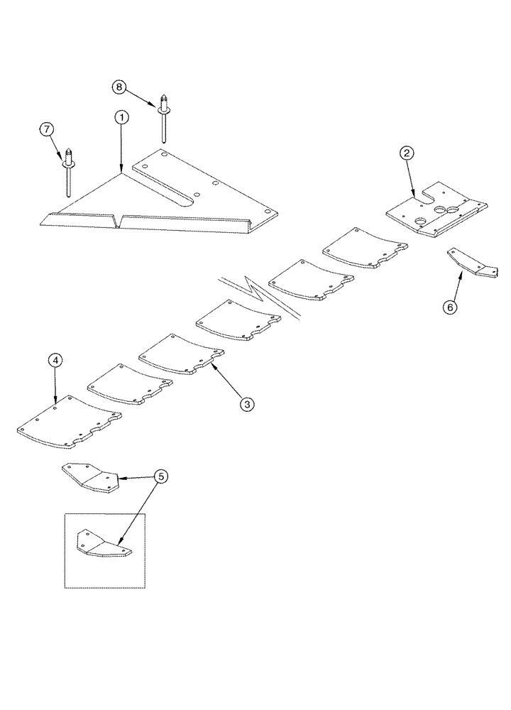 Схема запчастей Case IH 1020 - (09D-17) - POLY-SKID ATTACHMENT - BSN JJC0322583 (09) - CHASSIS/ATTACHMENTS