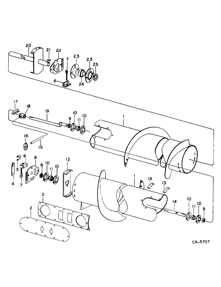 Схема запчастей Case IH 1482 - (33-21) - FEEDER, HEADER AUGER (13) - FEEDER