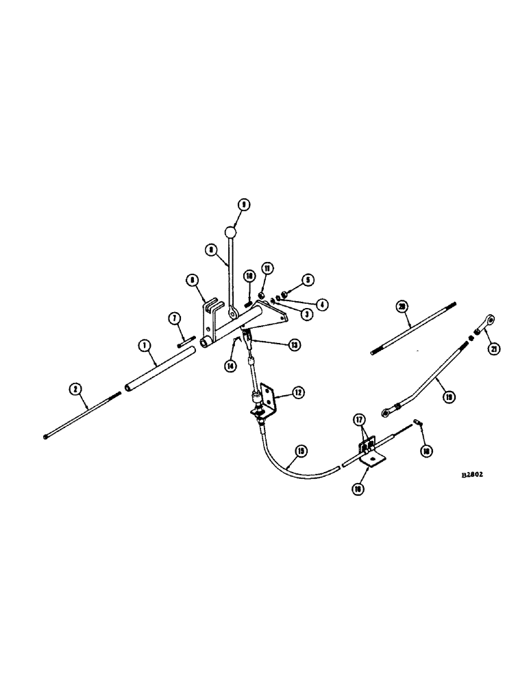 Схема запчастей Case IH 1060 - (333A) - THROTTLE CONTROL LINKAGE, CHRYSLER LH-318, SERIAL NUMBER 8357001 AND AFTER (10) - ENGINE