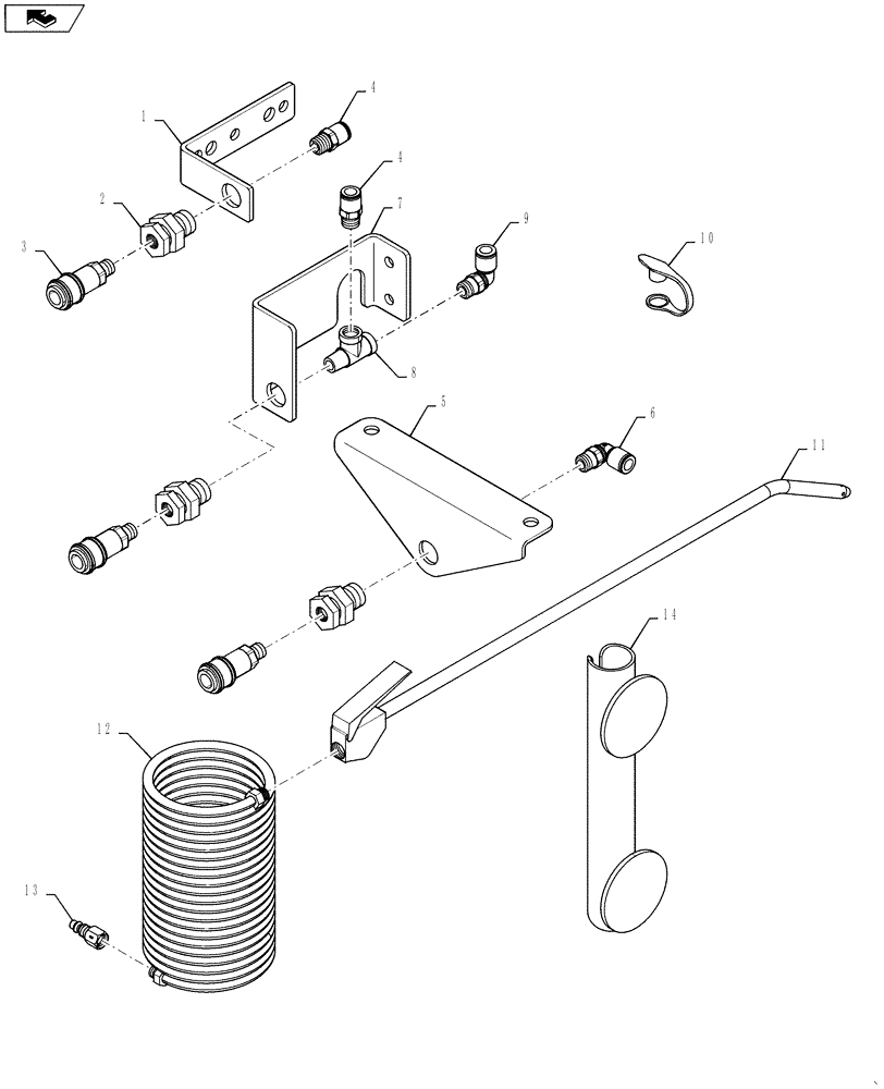 Схема запчастей Case IH 7130 - (88.230.02) - AIR COMPRESSOR QUICK DISCONNECT POINTS (88) - ACCESSORIES