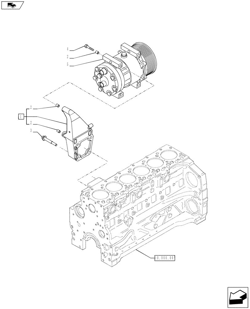 Схема запчастей Case IH PUMA 230 - (50.200.01) - COMPRESSOR - AIR CONDITIONING (50) - CAB CLIMATE CONTROL